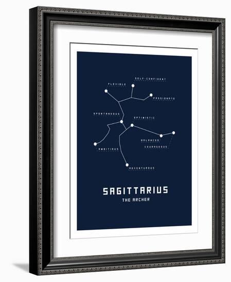 Astrology Chart Sagittarius-null-Framed Premium Giclee Print