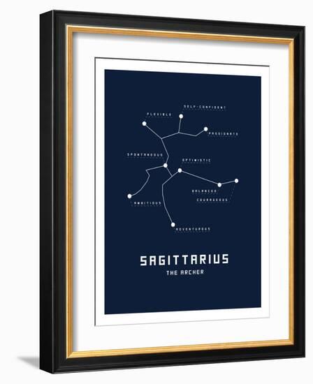 Astrology Chart Sagittarius-null-Framed Premium Giclee Print