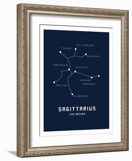 Astrology Chart Sagittarius-null-Framed Art Print