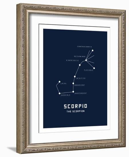 Astrology Chart Scorpio-null-Framed Art Print