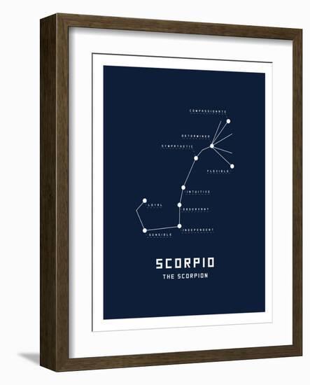 Astrology Chart Scorpio-null-Framed Art Print