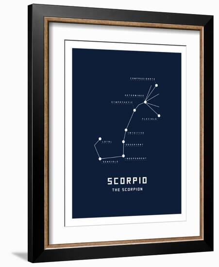 Astrology Chart Scorpio-null-Framed Art Print