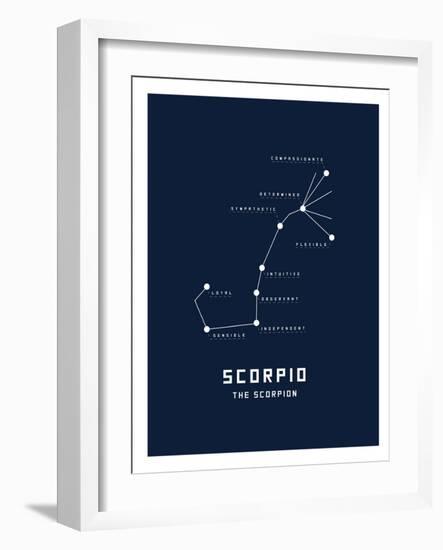 Astrology Chart Scorpio-null-Framed Art Print