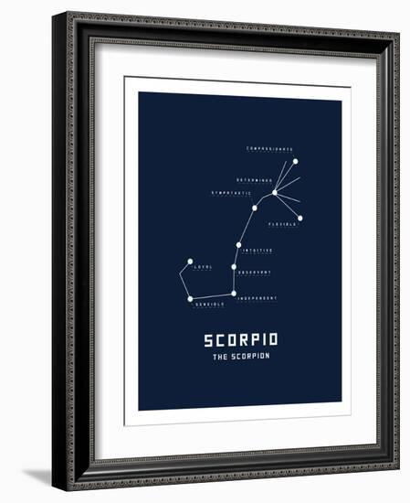 Astrology Chart Scorpio-null-Framed Art Print