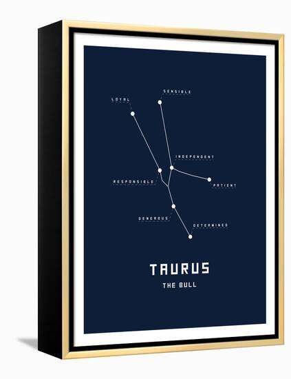 Astrology Chart Taurus-null-Framed Stretched Canvas