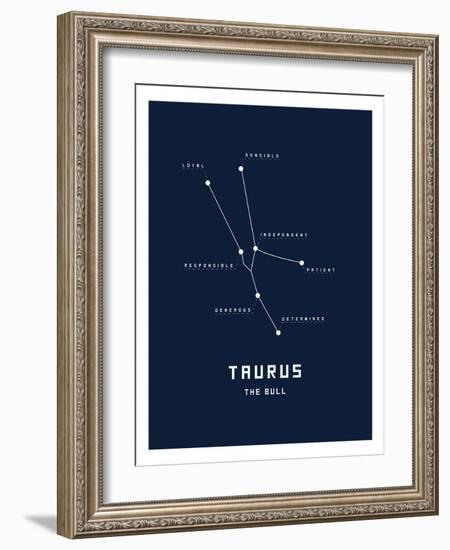 Astrology Chart Taurus-null-Framed Premium Giclee Print