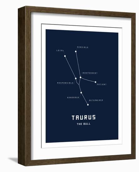 Astrology Chart Taurus-null-Framed Premium Giclee Print