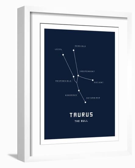 Astrology Chart Taurus-null-Framed Premium Giclee Print