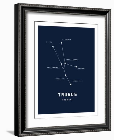 Astrology Chart Taurus-null-Framed Premium Giclee Print