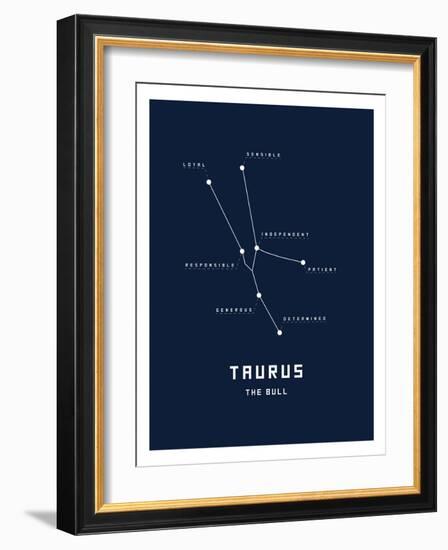 Astrology Chart Taurus-null-Framed Premium Giclee Print