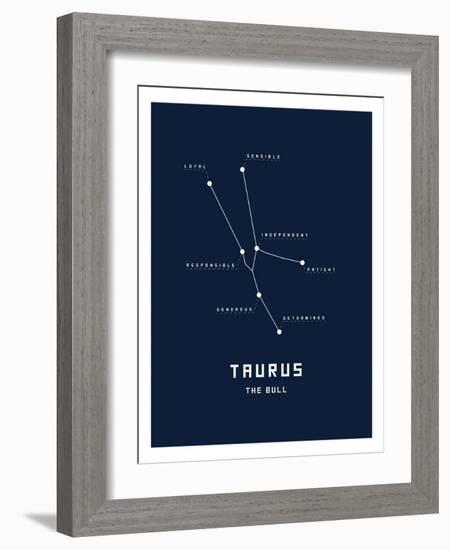 Astrology Chart Taurus-null-Framed Art Print