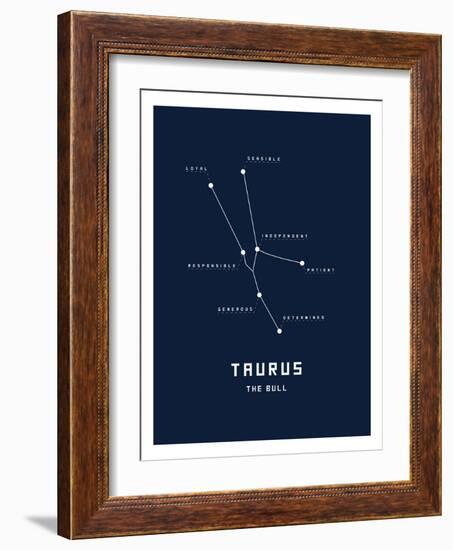 Astrology Chart Taurus-null-Framed Art Print