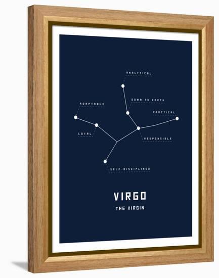 Astrology Chart Virgo-null-Framed Stretched Canvas