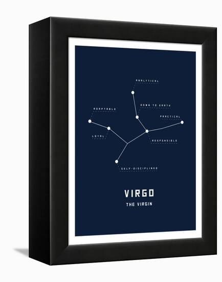 Astrology Chart Virgo-null-Framed Stretched Canvas