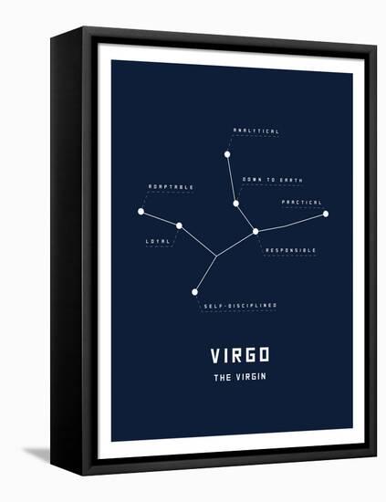 Astrology Chart Virgo-null-Framed Stretched Canvas