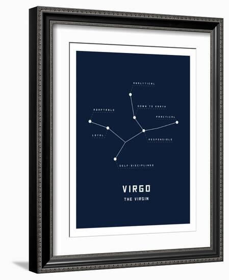 Astrology Chart Virgo-null-Framed Art Print