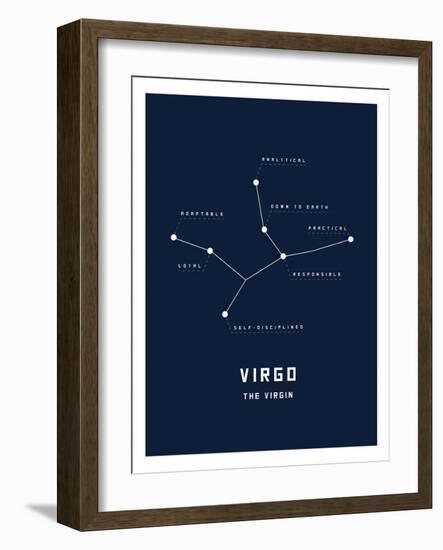 Astrology Chart Virgo-null-Framed Premium Giclee Print