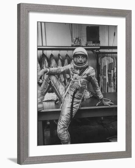 Astronaut Alan B. Shepard in Space Clothing-Ralph Morse-Framed Premium Photographic Print