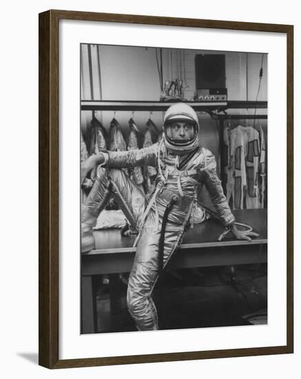 Astronaut Alan B. Shepard in Space Clothing-Ralph Morse-Framed Premium Photographic Print