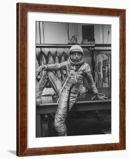 Astronaut Alan B. Shepard in Space Clothing-Ralph Morse-Framed Premium Photographic Print