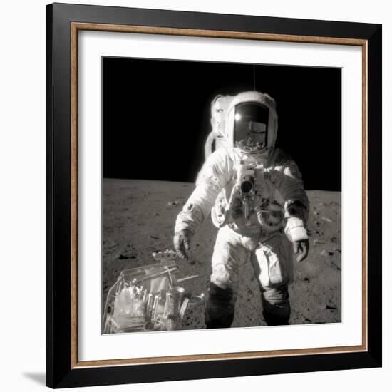 Astronaut Alan Bean on the Moon-null-Framed Photographic Print