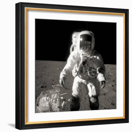 Astronaut Alan Bean on the Moon-null-Framed Photographic Print