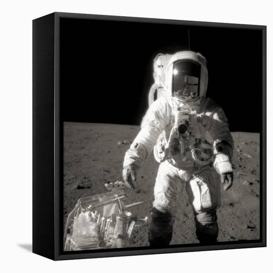 Astronaut Alan Bean on the Moon-null-Framed Premier Image Canvas