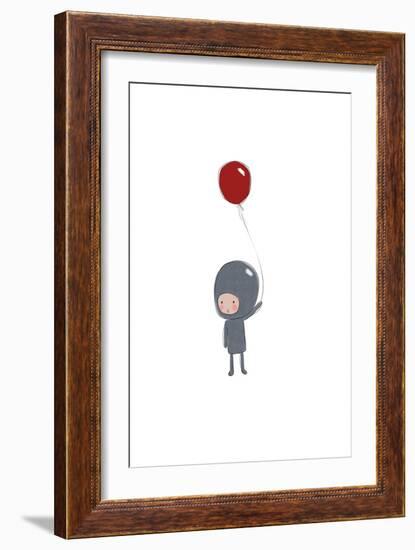 Astronaut Balloon-Leah Straatsma-Framed Art Print