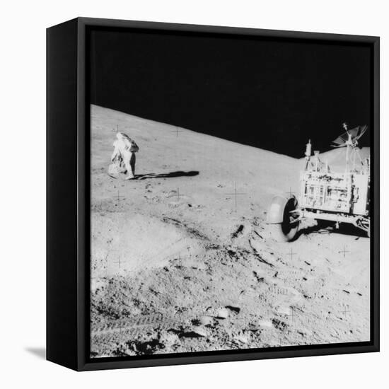 Astronaut David Scott (B193) on the Slope of Hadley Delta During Apollo 15, 1971-null-Framed Premier Image Canvas