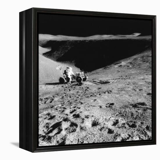 Astronaut David Scott (B193) on the Slope of Hadley Delta During Apollo 15, 1971-null-Framed Premier Image Canvas