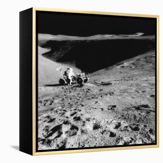 Astronaut David Scott (B193) on the Slope of Hadley Delta During Apollo 15, 1971-null-Framed Premier Image Canvas