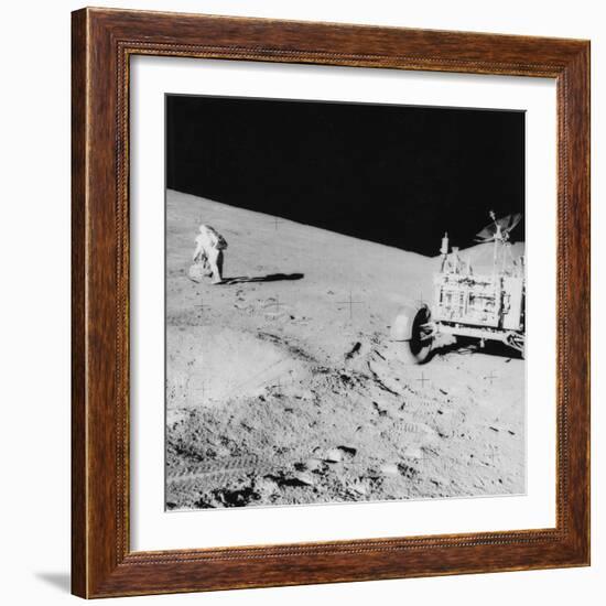 Astronaut David Scott (B193) on the Slope of Hadley Delta During Apollo 15, 1971-null-Framed Photographic Print