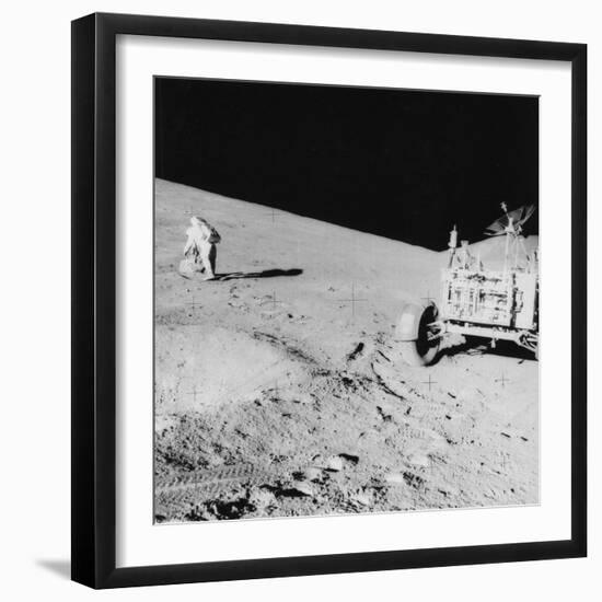 Astronaut David Scott (B193) on the Slope of Hadley Delta During Apollo 15, 1971-null-Framed Photographic Print