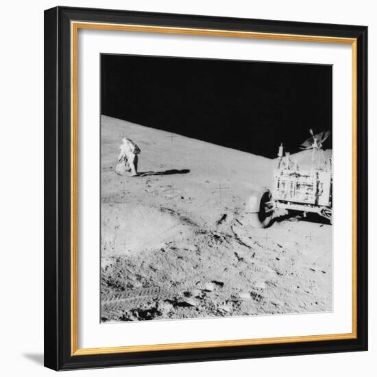 Astronaut David Scott (B193) on the Slope of Hadley Delta During Apollo 15, 1971-null-Framed Photographic Print