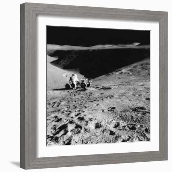 Astronaut David Scott (B193) on the Slope of Hadley Delta During Apollo 15, 1971-null-Framed Photographic Print