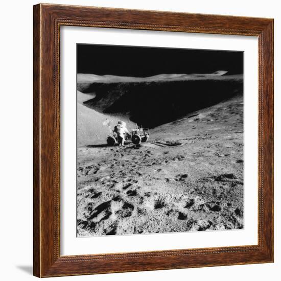 Astronaut David Scott (B193) on the Slope of Hadley Delta During Apollo 15, 1971-null-Framed Photographic Print
