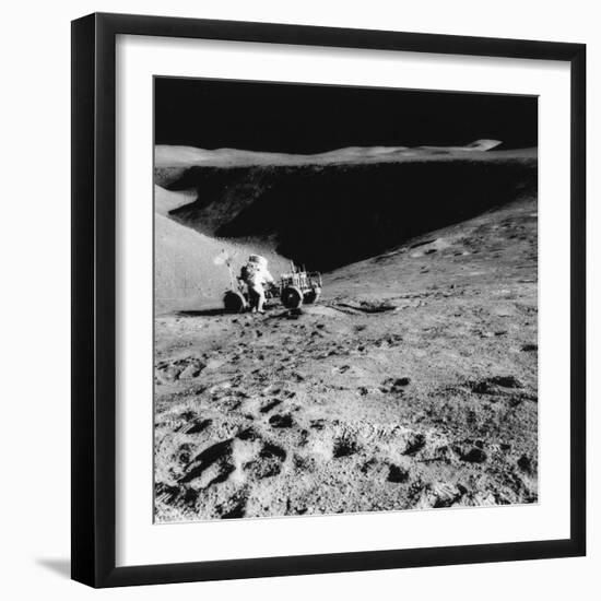 Astronaut David Scott (B193) on the Slope of Hadley Delta During Apollo 15, 1971-null-Framed Photographic Print