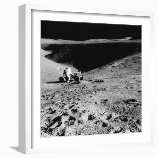 Astronaut David Scott (B193) on the Slope of Hadley Delta During Apollo 15, 1971-null-Framed Photographic Print