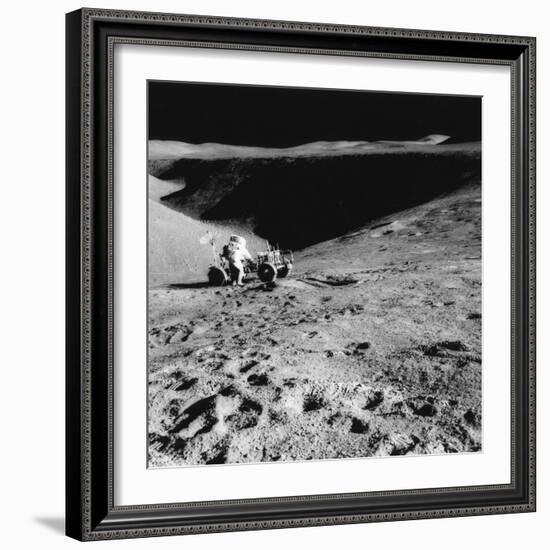 Astronaut David Scott (B193) on the Slope of Hadley Delta During Apollo 15, 1971-null-Framed Photographic Print