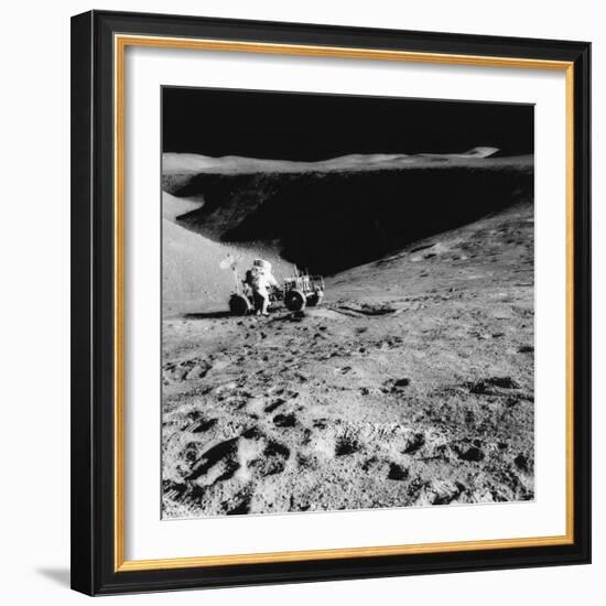 Astronaut David Scott (B193) on the Slope of Hadley Delta During Apollo 15, 1971-null-Framed Photographic Print