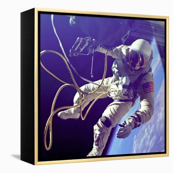 Astronaut Edward White During His 23 Minute Space Walk-null-Framed Stretched Canvas