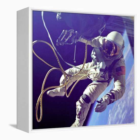 Astronaut Edward White During His 23 Minute Space Walk-null-Framed Stretched Canvas