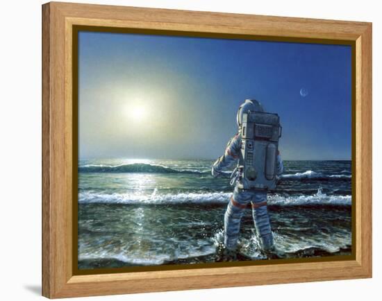 Astronaut Exploring An Alien Planet-Chris Butler-Framed Premier Image Canvas