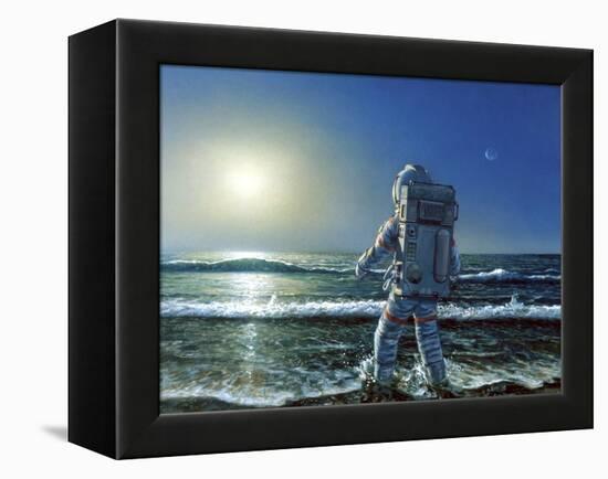 Astronaut Exploring An Alien Planet-Chris Butler-Framed Premier Image Canvas