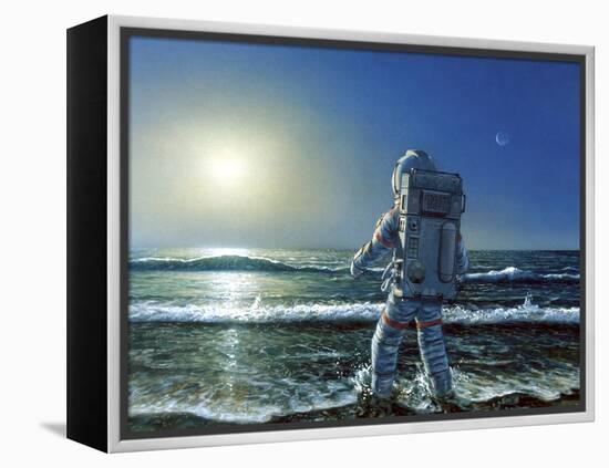 Astronaut Exploring An Alien Planet-Chris Butler-Framed Premier Image Canvas