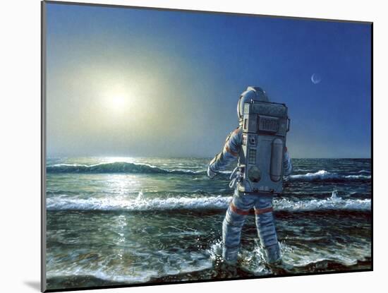Astronaut Exploring An Alien Planet-Chris Butler-Mounted Photographic Print