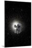 Astronaut Floating in Deep Space with Large Cluster Galaxy in Background-Stocktrek Images-Mounted Photographic Print