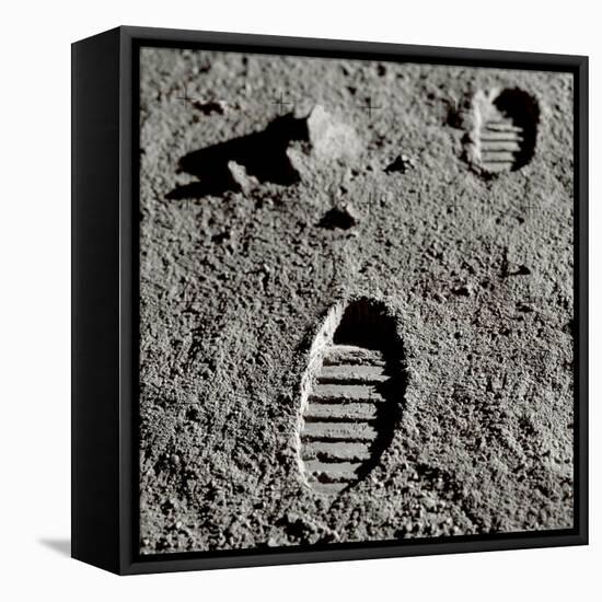 Astronaut Footprints on the Moon-Detlev Van Ravenswaay-Framed Premier Image Canvas