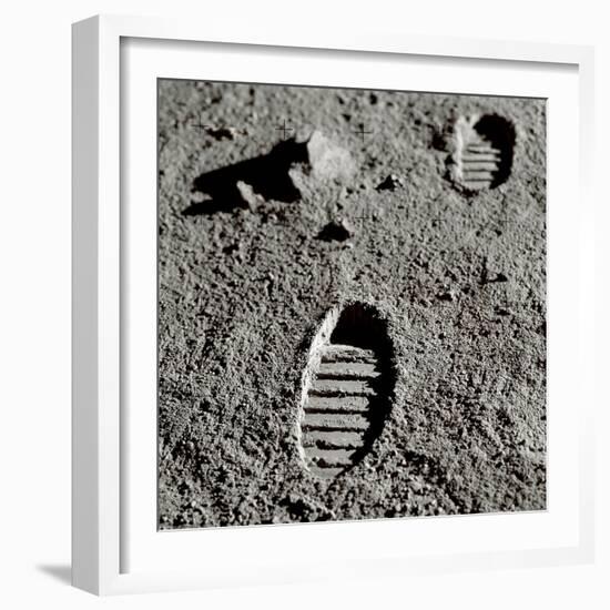 Astronaut Footprints on the Moon-Detlev Van Ravenswaay-Framed Photographic Print