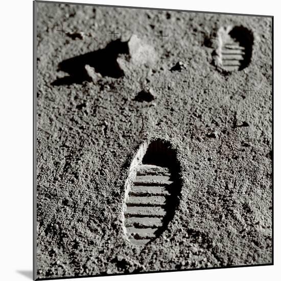 Astronaut Footprints on the Moon-Detlev Van Ravenswaay-Mounted Photographic Print